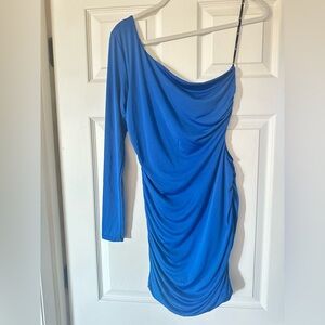 Forever 21 Vibrant Blue One-Shoulder Dress